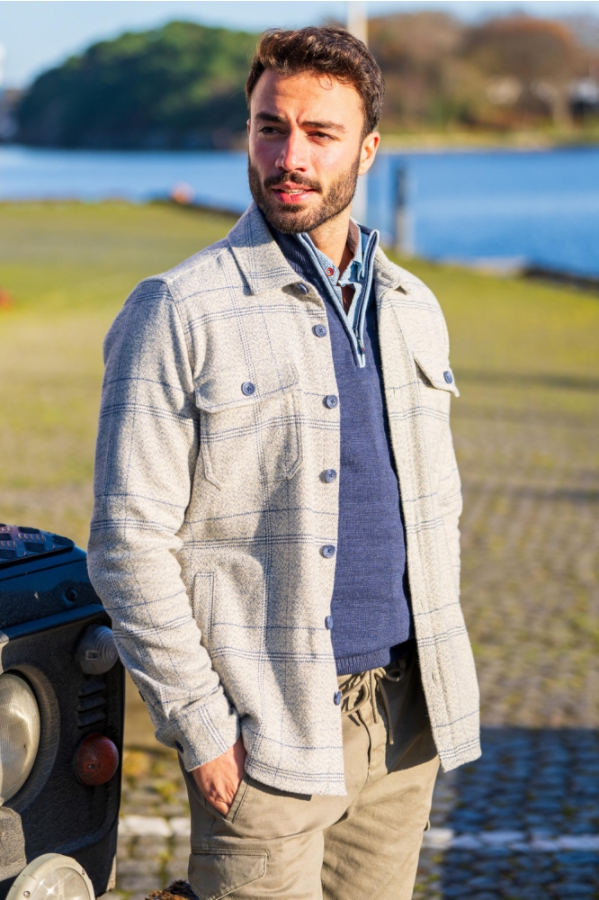 SHIRT OVERSHIRT 25GN571 1685 BRILLIANT BLUE MELANGE